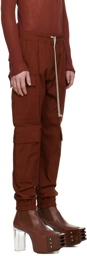 Rick Owens Burgundy Mastodon Mega Cargo Pants