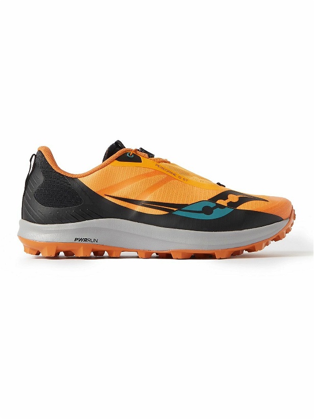Photo: Saucony - Peregrine 12 ST Rubber-Trimmed Mesh Running Sneakers - Orange