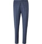Hugo Boss - Blue Bryder Slim-Fit Prince of Wales Checked Virgin Wool Suit Trousers - Blue