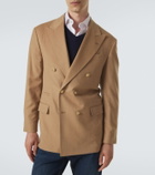 Brunello Cucinelli Camel hair double-breasted suit jacket