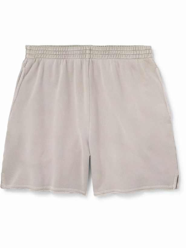 Photo: John Elliott - Skeptic Wide-Leg Cotton-Jersey Drawstring Shorts - Gray