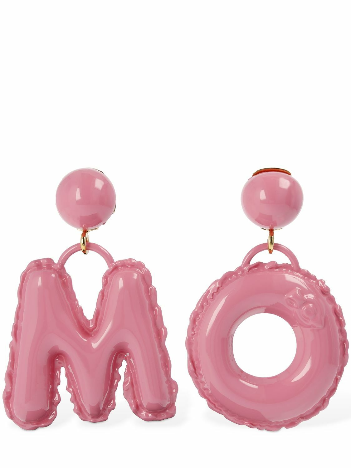 Photo: MOSCHINO Inflatable Letters Clip-on Earrings