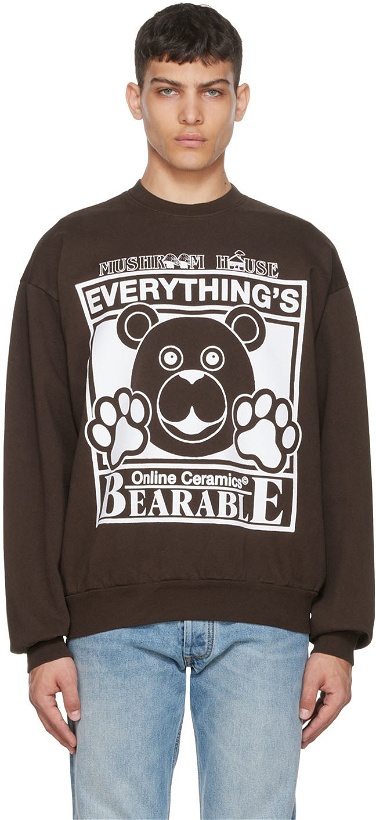 Photo: Online Ceramics Brown Everything's Bearable Sweatshirt