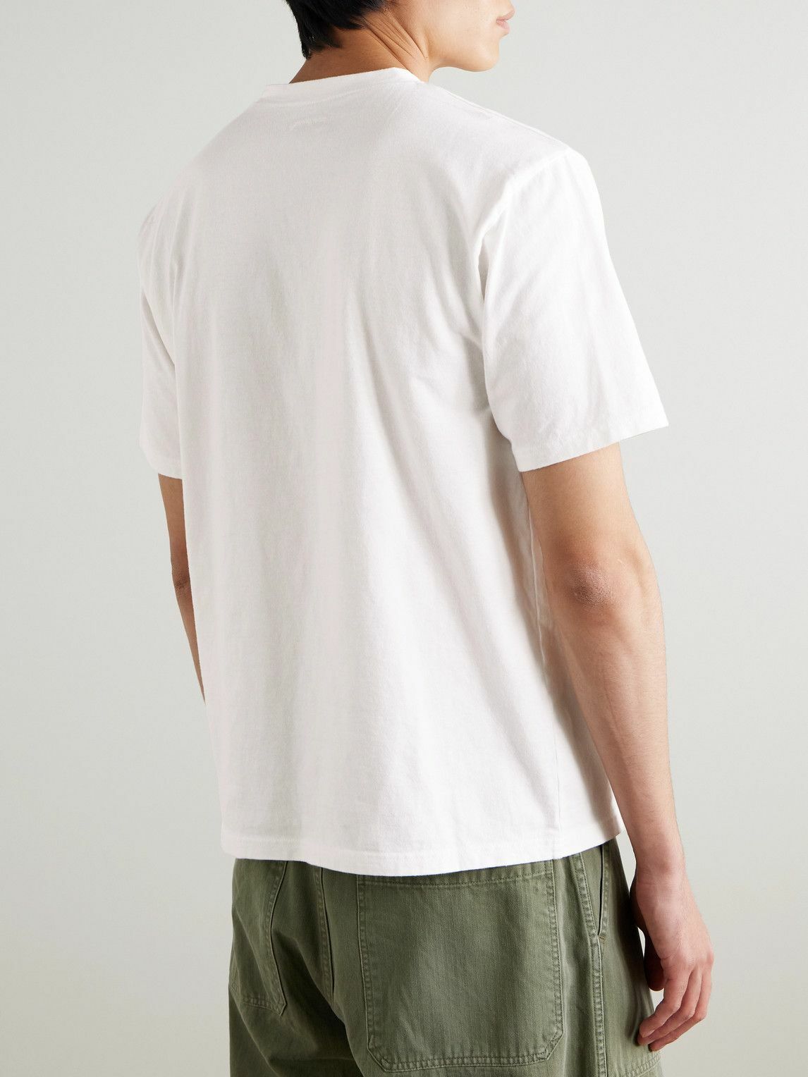 KAPITAL - Printed Cotton-Jersey T-Shirt - Brown