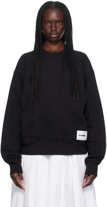 Photo: Jil Sander Black Logo Patch Sweatshirt