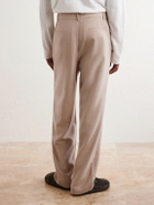 The Elder Statesman - Cashmina Slacker Straight-Leg Wool and Cashmere-Blend Trousers - Neutrals