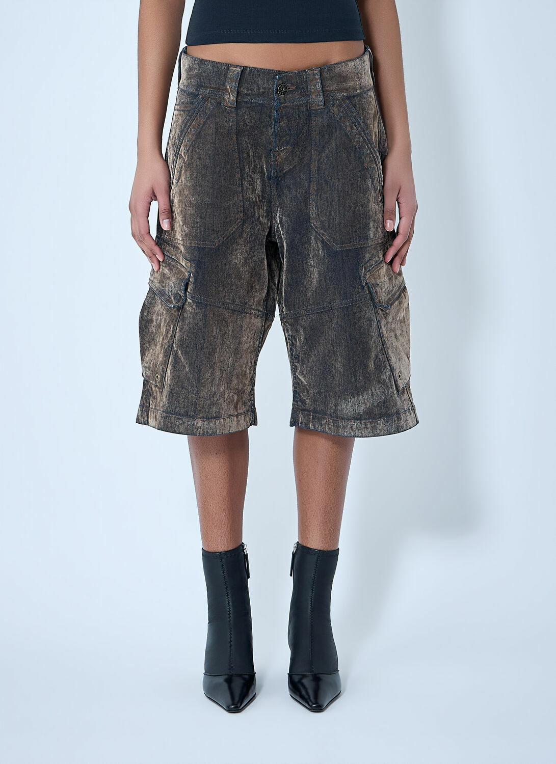 Vaquera Denim Cargo Shorts