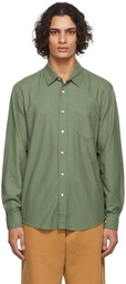 Our Legacy Green Silk Noil Classic Shirt