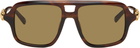 Gucci Brown Navigator Frame Sunglasses