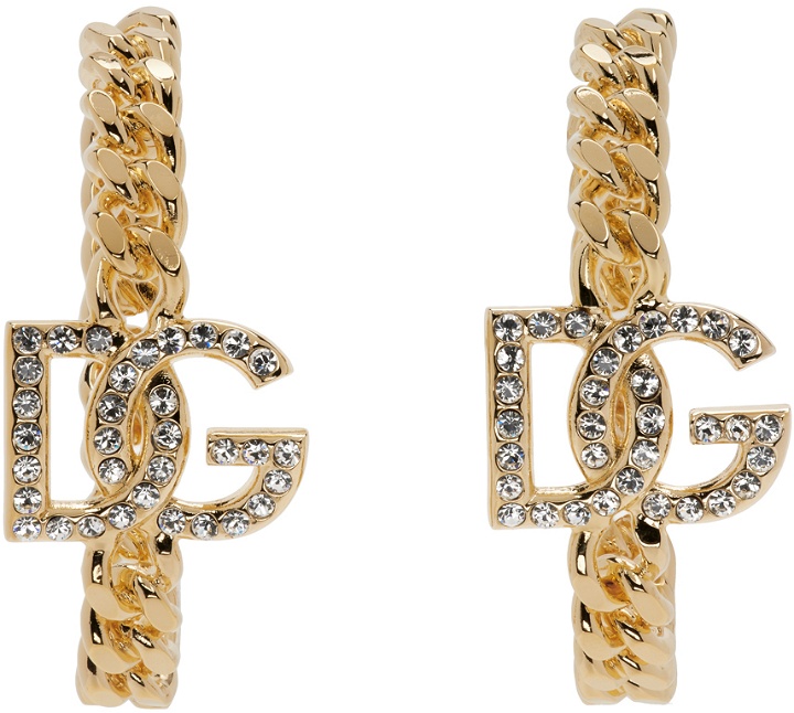 Photo: Dolce&Gabbana Gold DG Logo Earrings