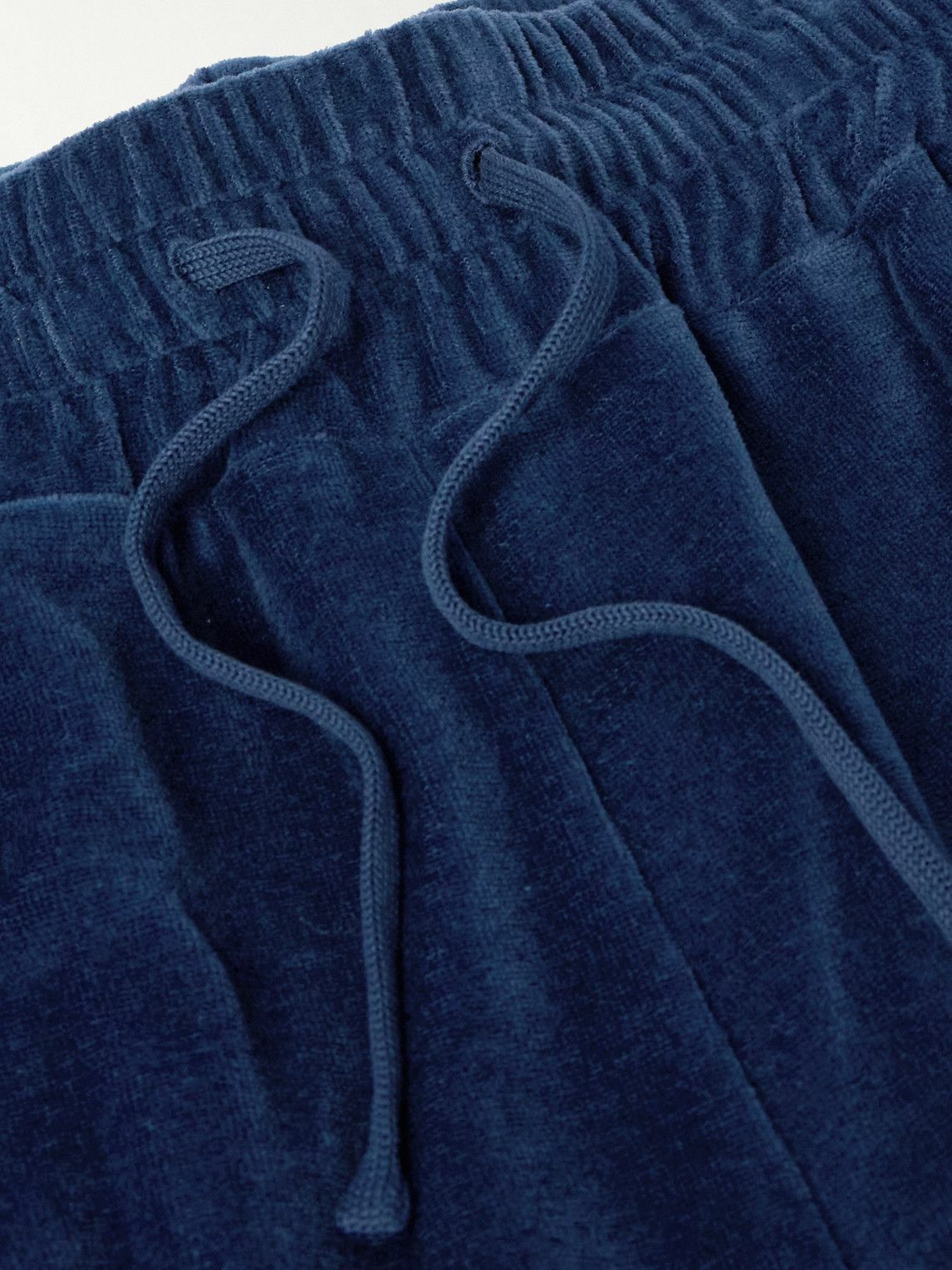 Base Drawstring Loro Piana - Straight-Leg Cotton and Silk-Blend Chenille Drawstring ...
