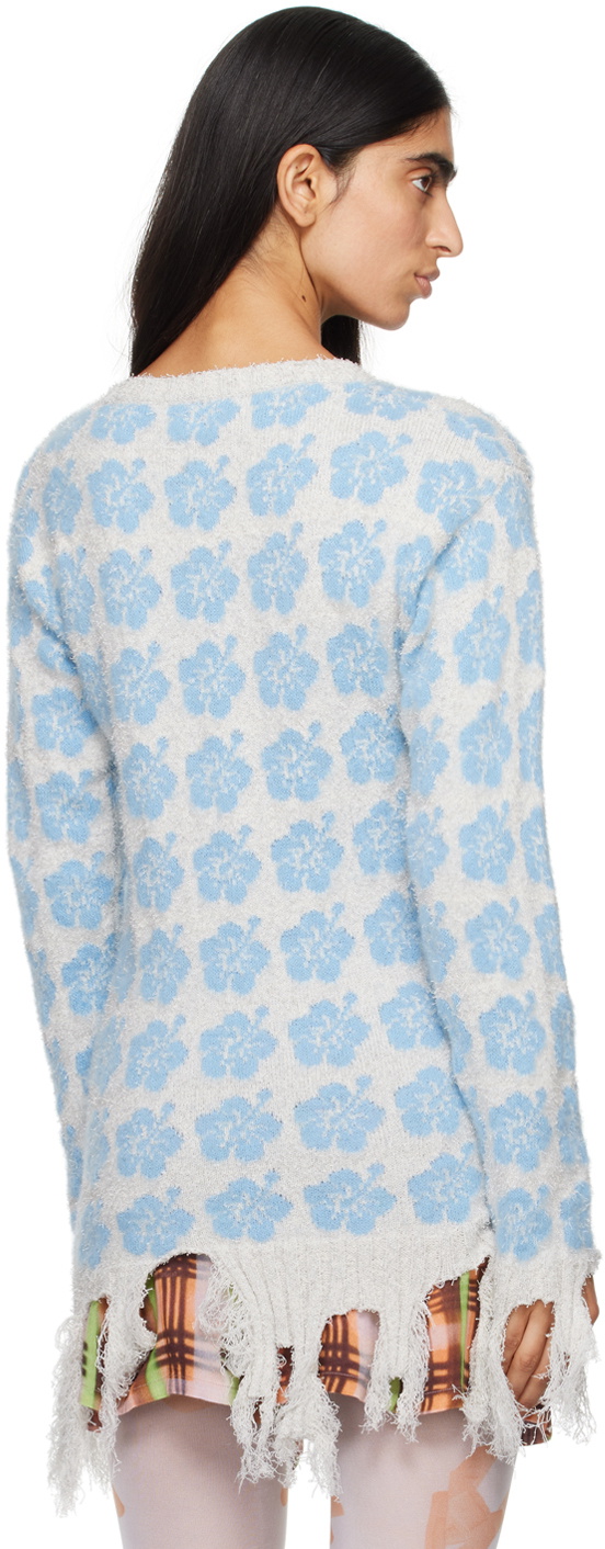 Ashley Williams Blue Ganguro Floral Sweater