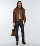 Berluti Scritto quilted leather jacket