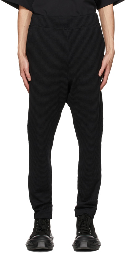 Photo: N.Hoolywood Black Test Product Exchange Service Slim Easy Trousers