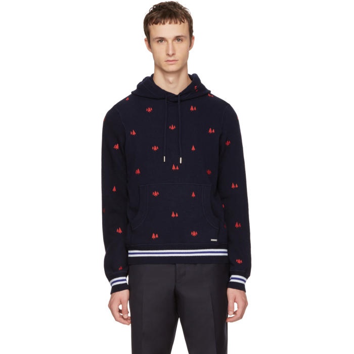 Photo: Dsquared2 Navy Knit Hoodie 