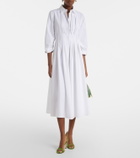 'S Max Mara Pleated cotton poplin shirt dress