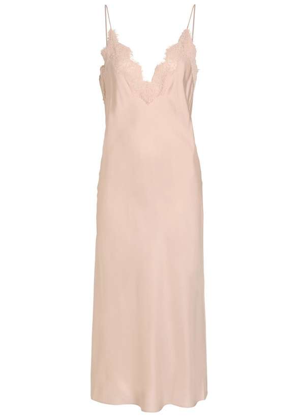 Photo: Rohe Lace-trim Silk Midi Slip Dress Rose