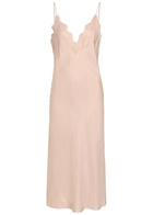 Rohe Lace-trim Silk Midi Slip Dress Rose