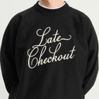 Late Checkout Men's Script Crewneck Sweatshirt in Black/White