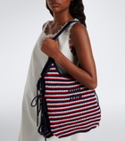 Miu Miu Ivy crochet striped shopper
