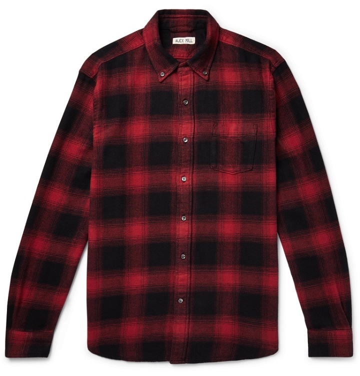 Photo: Alex Mill - Button-Down Collar Checked Cotton-Flannel Shirt - Red