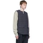 Snow Peak Navy Tweed C/L Check Vest