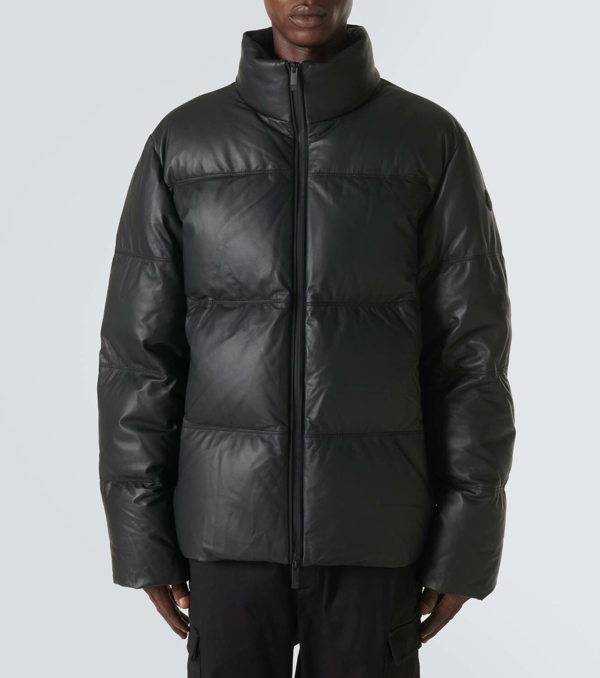 Moncler Ligont leather down jacket