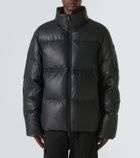 Moncler Ligont leather down jacket