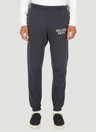 English Logo Print Track Pants in Black