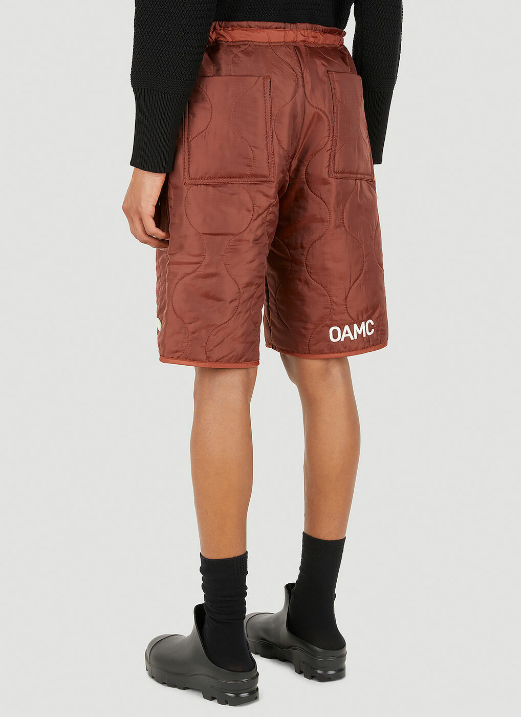 OAMC RE-WORK - Peacemaker Quilted Shorts in Red OAMC RE-WORK