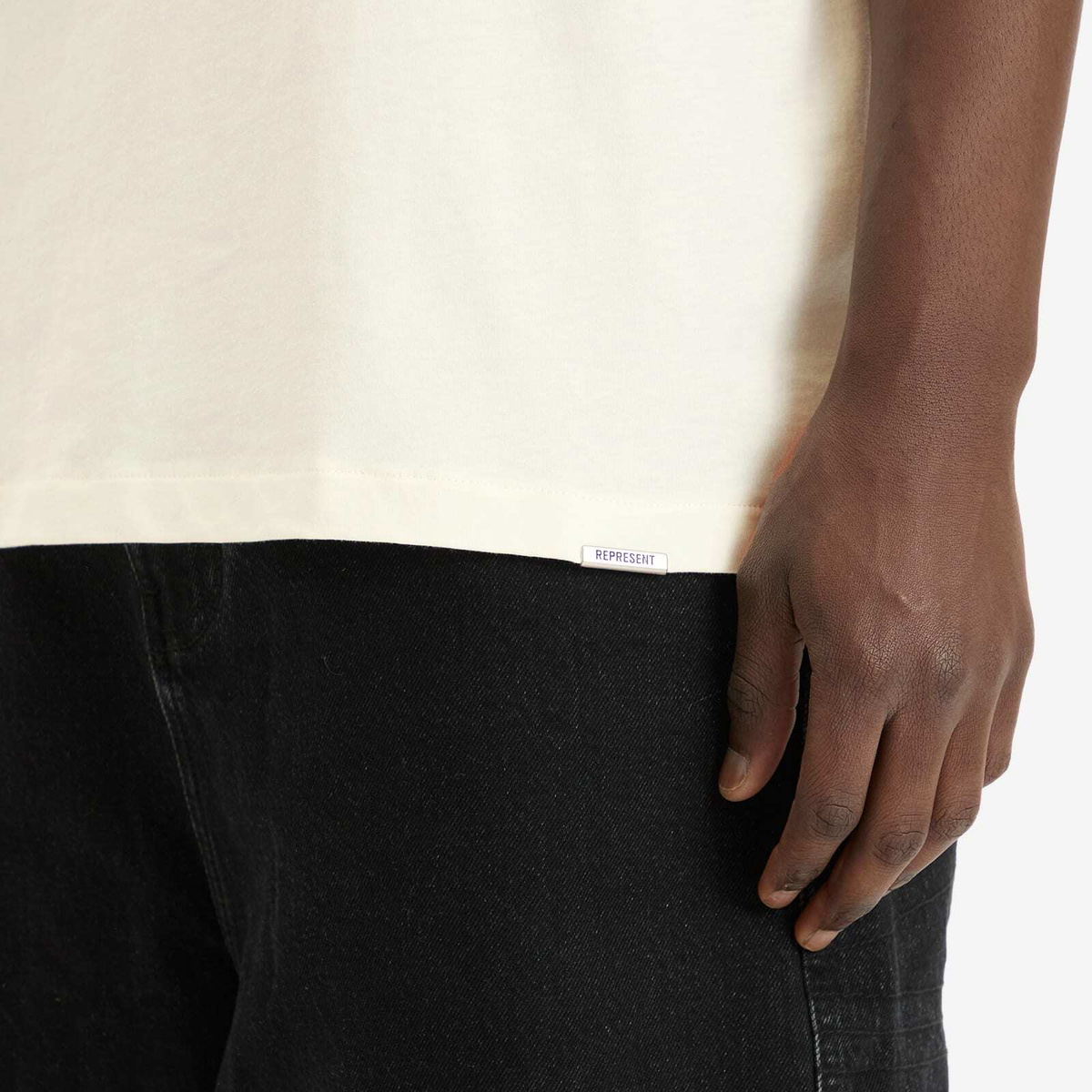Represent Men's Initial Oversized T-Shirt in Flat White