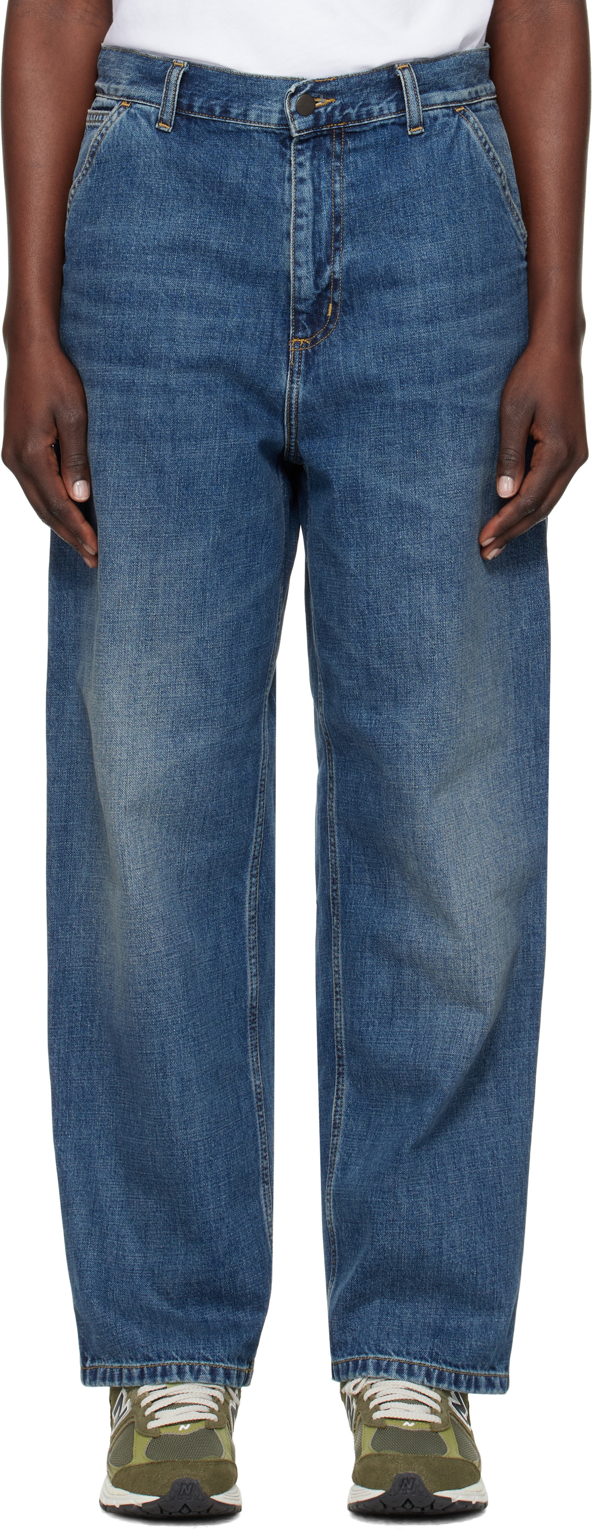 Carhartt Work In Progress Blue Brandon Single Knee Jeans