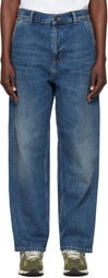 Carhartt Work In Progress Blue Brandon Single Knee Jeans