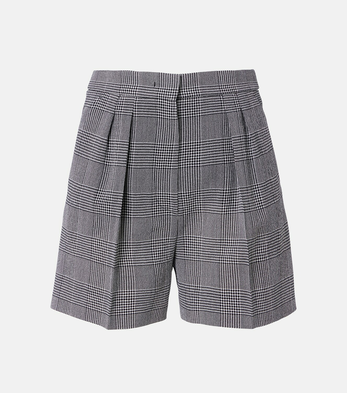 Max Mara Prince of Wales check wool crêpe shorts
