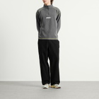 Metalwood Studio Men's Contrast Stitch 1/4 Zip Sweatshirt in Charcoal
