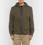 Craig Green - Poplin-Panelled Cotton-Blend Jersey Zip-Up Hoodie - Men - Green