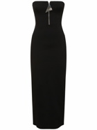 THE ATTICO Strapless Zip-up Midi Dress