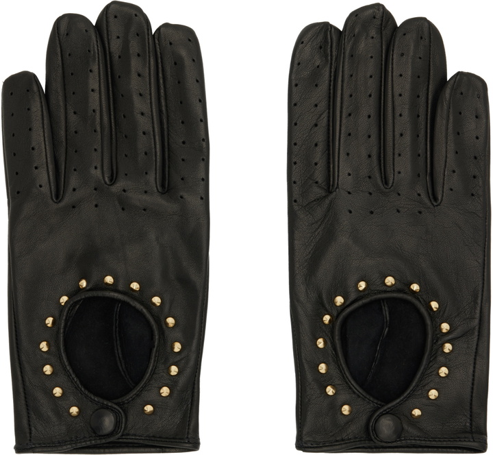 Photo: Ernest W. Baker Black Studded Driving Gloves
