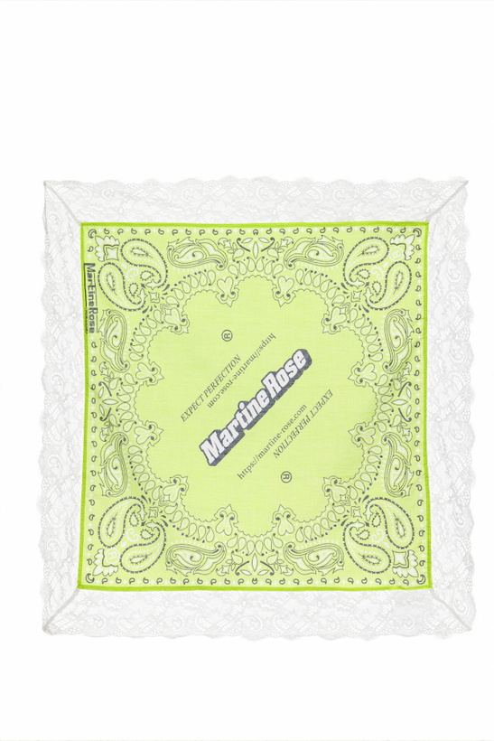 Photo: Martine Rose SSENSE Exclusive Green & White Lace Bandana Headband