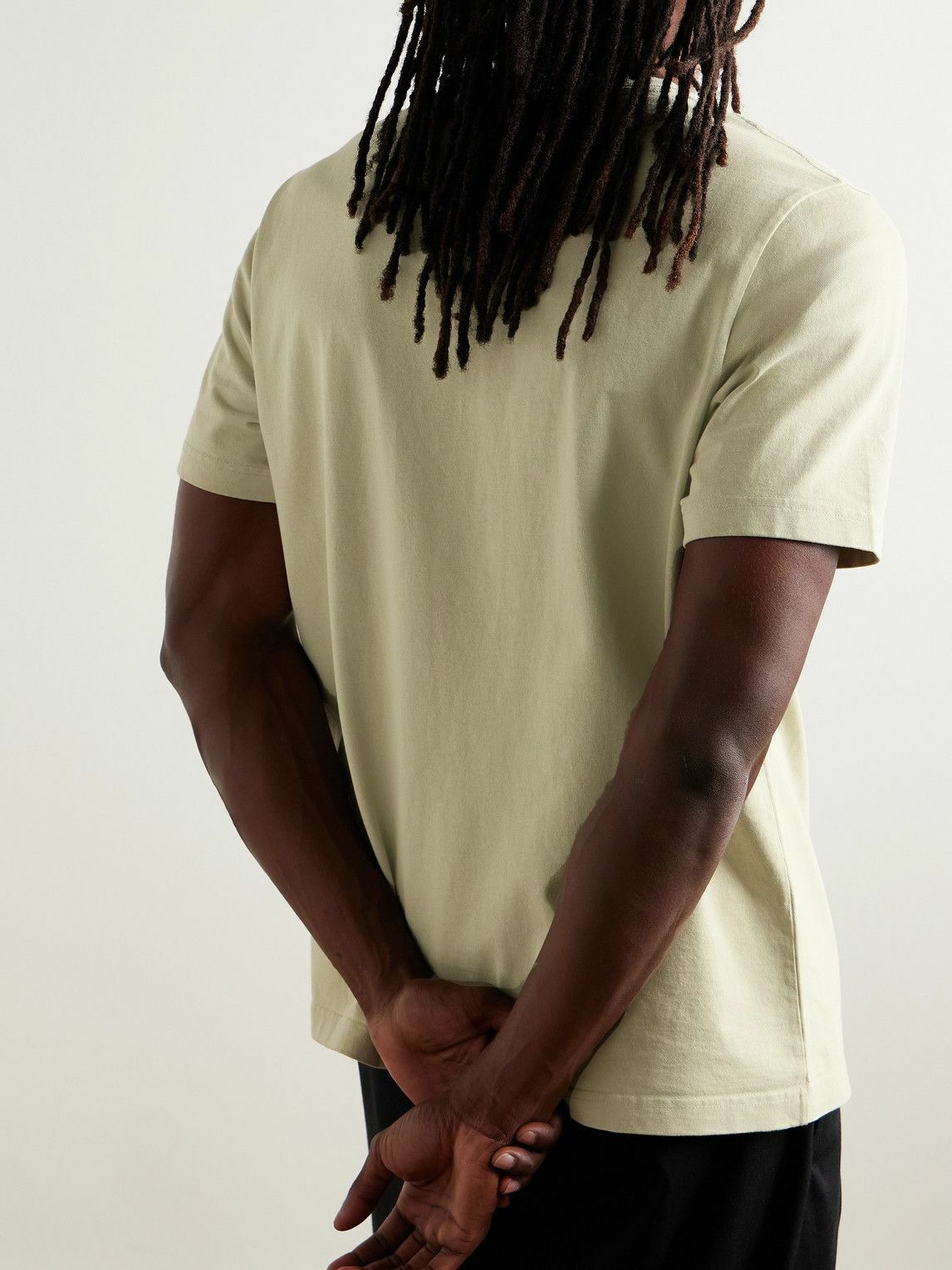 Maison Kitsuné - Logo-Appliquéd Cotton-Jersey T-Shirt - Green
