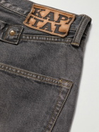 KAPITAL - Slim-Fit Crochet-Trimmed Jeans - Blue