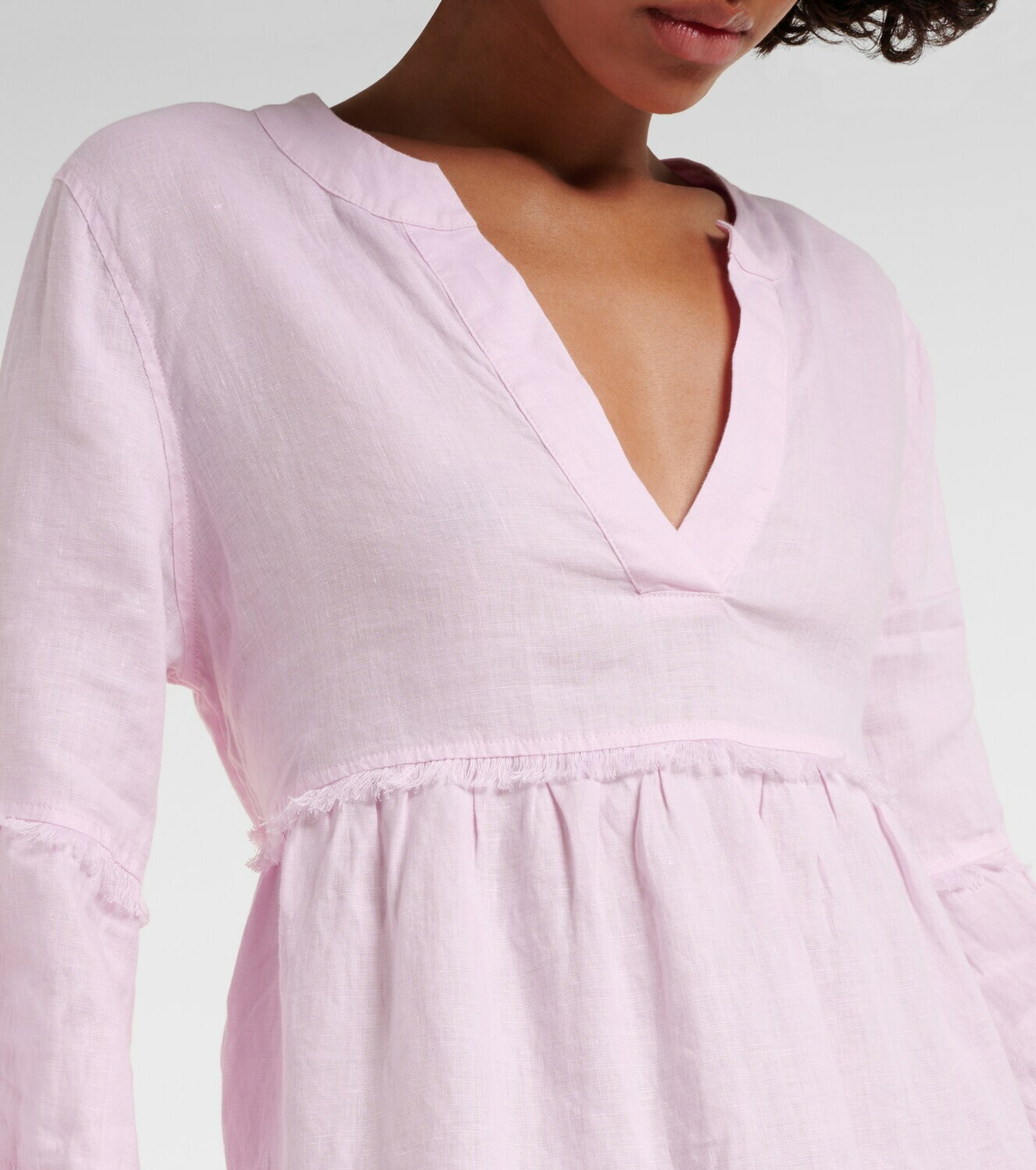 Heidi Klein Baie de Cassis tiered linen kaftan