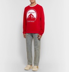 Gucci - Printed Cotton-Blend Velvet Sweatshirt - Men - Red