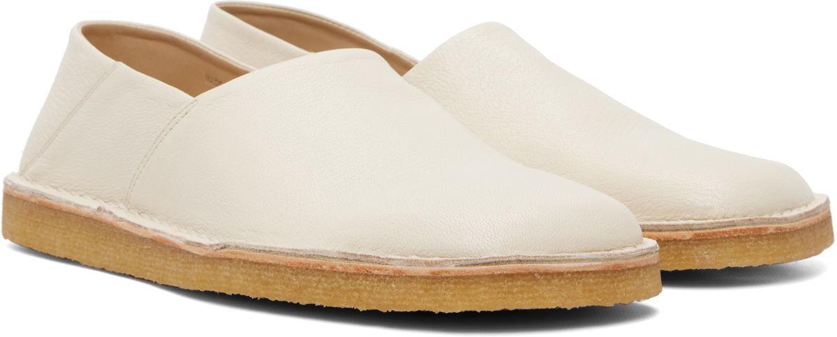 LEMAIRE Off-White Square Slip-on Loafers