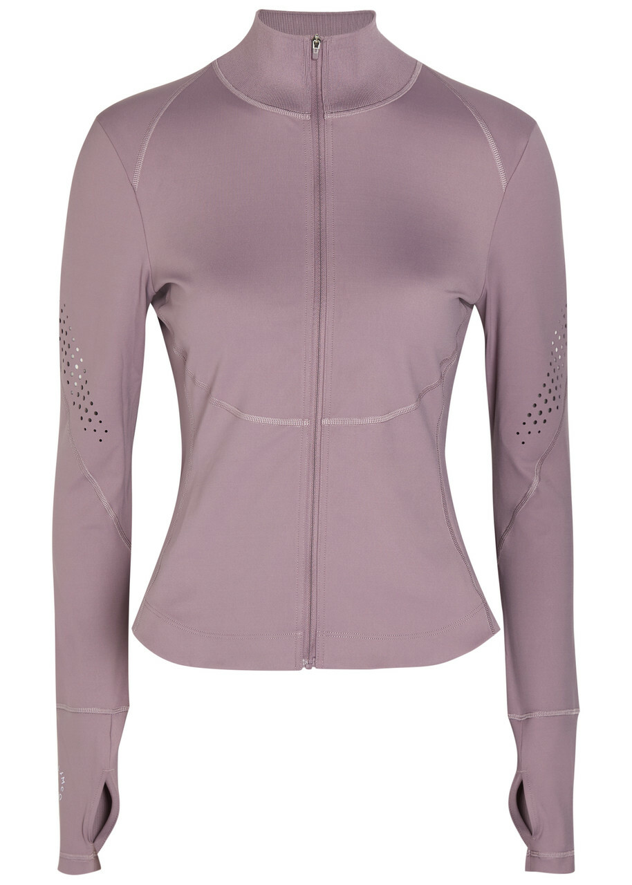 Adidas X Stella Mccartney Training Stretch-jersey Midlayer Jacket Purple