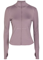 Adidas X Stella Mccartney Training Stretch-jersey Midlayer Jacket Purple