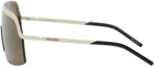 Kenzo Gold & Beige Mirror Mask Sunglasses