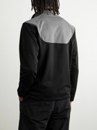 OSTRYA - Rove Logo-Print Colour-Block Jersey Half-Zip Sweatshirt - Black