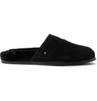 MR P. - Shearling-Lined Suede Slippers - Black