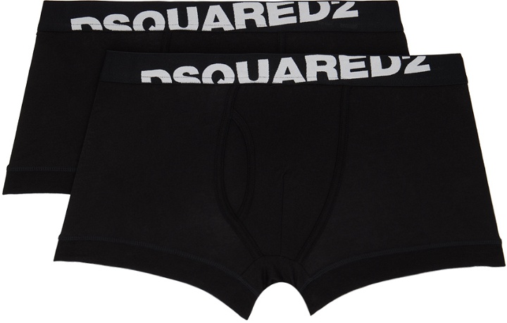 Photo: Dsquared2 Two-Pack Black Trunks Boxers
